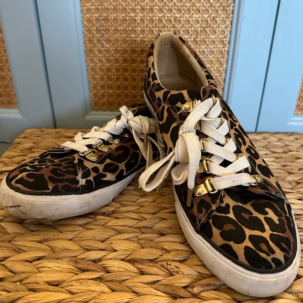 Lilly Pulitzer Leopard Hallie Sneakers My Favorite Spot Size 10